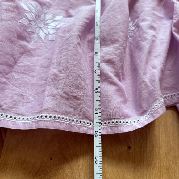 SOLD NICOBLU JACARANDA MAXI DRESS TIERED EMBROIDERED PRAIRIECORE COTTAGECORE L - Picture 10 of 12